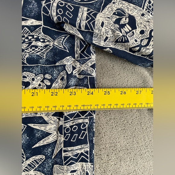 Vintage Cooke Street Hawaii Fish Floral Palms Hawaiian Shirt Made in Hawaii XL - Picture 7 of 11